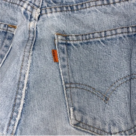 Rare Vintage 1980s 501 Button Levis Denim Jeans Orange Tab Women SZ 24/32 Inseam - Picture 6 of 11